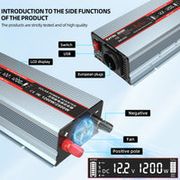 DATOUBOSS Rechargeable Lifepo4 Batteries Voltage Converters Inverter