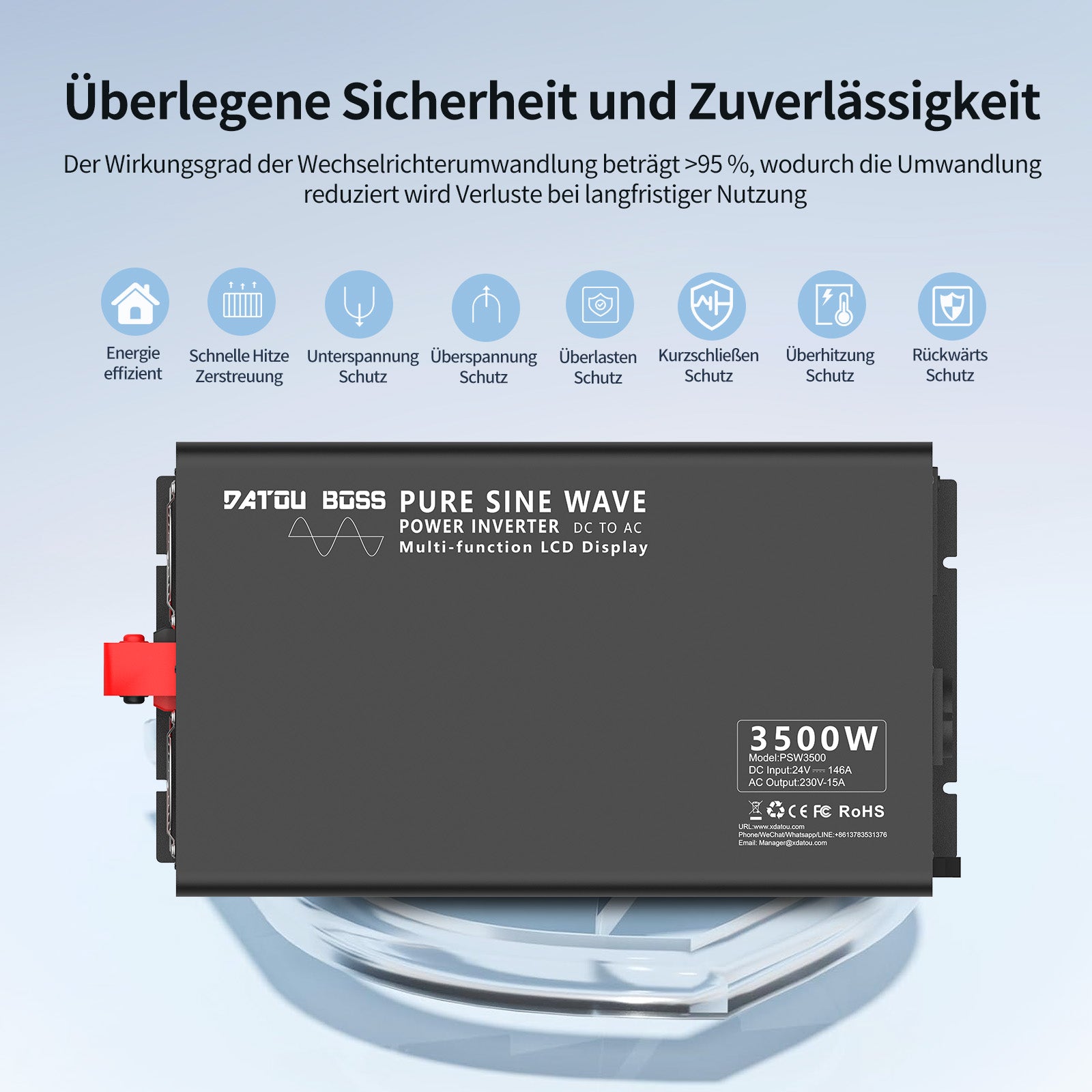 DATOUBOSS Rechargeable Lifepo4 Batteries Voltage Converters Inverter