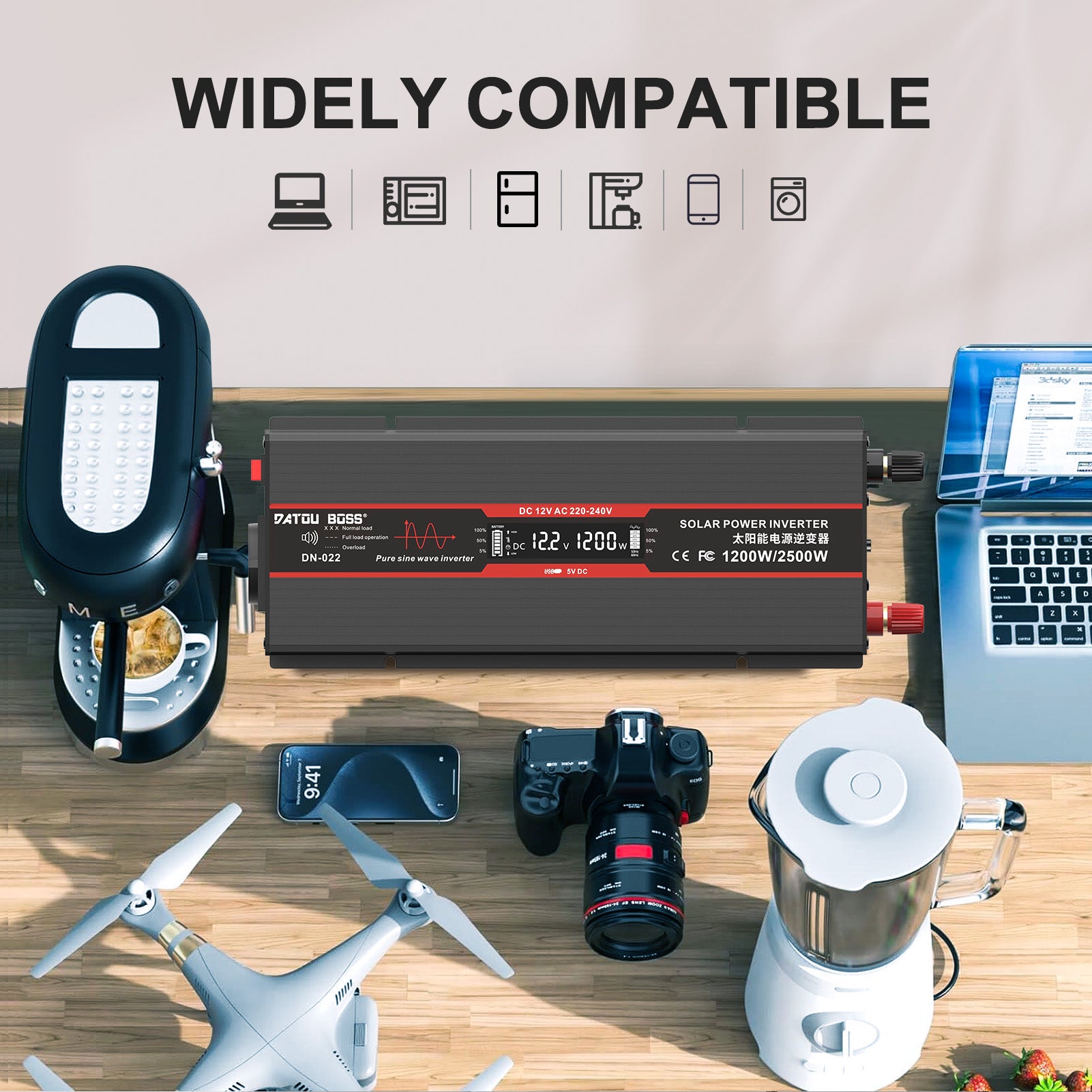 DATOUBOSS Rechargeable Lifepo4 Batteries Voltage Converters Inverter