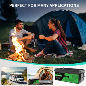 DATOUBOSS 12V 200Ah LiFePO4 battery for RV, camping, and outdoor adventure, providing reliable deep cycle power