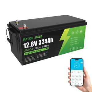 DATOUBOSS 12V 324Ah LiFePO4 Battery | 200A Smart BMS | Bluetooth & Low-Temp Protection | 15000 Cycles for RV, Solar - DATOUBOSSSP-DT-12324-A01-EU