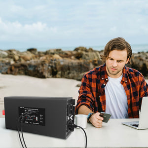 DATOUBOSS 2000W Pure Sine Wave Inverter, 12V to 230V AC Voltage Converter, Peak Power 4000W with Remote Control 2 EU Sockets, 3 USB, 1 Type - C Converter Voltage Converter for Car, Motorhome - DATOUBOSS Rechargeable Lifepo4 Batteries Voltage Converters InverterSP-DT-DN03-2000W-12V-A-EU