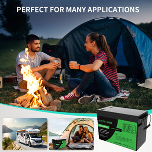 DATOUBOSS deep cycle lithium battery with smart BMS for outdoor camping, data centers, and solar storage