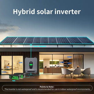 DATOUBOSS 3300W Hybrid Inverter 24V, Hybrid Solar Inverter On Grid, Supports Battery - Free Operation, 24V DC to 220/230V AC, BMS Protection System, with 150A MPPT for 24V Batteries - DATOUBOSS Rechargeable Lifepo4 Batteries Voltage Converters InverterSP-DT-2433M-A-UA