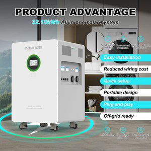 DATOUBOSS 32.15kWh all-in-one solar system: plug and play, easy installation, and reduced wiring cost