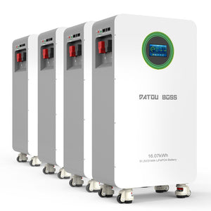 DATOU BOSS energy storage system, four 16.07kWh LiFePO4 batteries in parallel for 64kWh+ total capacity