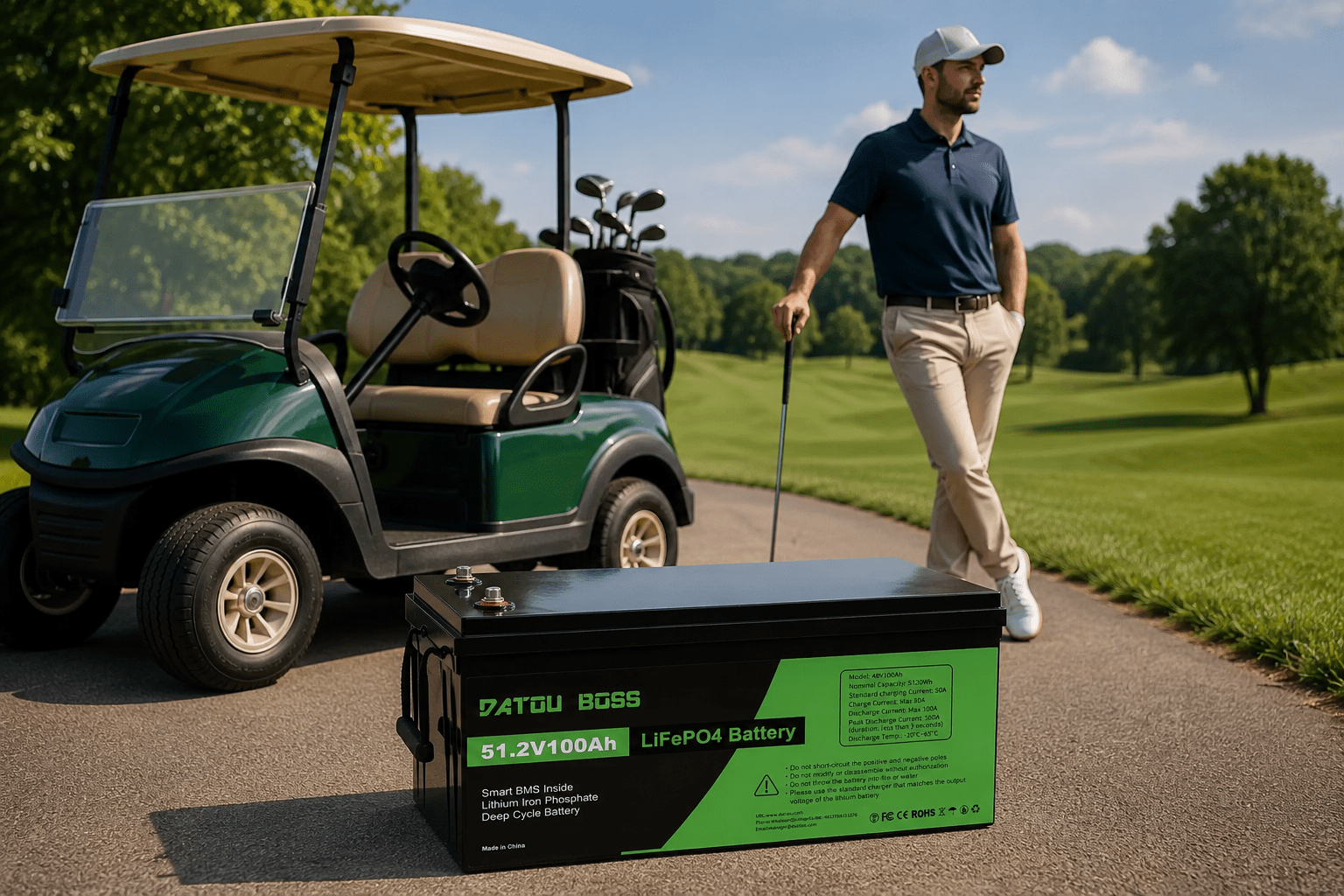 Why a 48V 100Ah LiFePO4 Battery Is the Best Upgrade for Your Golf Cart - DATOUBOSS
