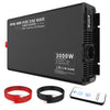 DATOUBOSS 3000W Pure Sine Wave Inverter, 12V to 230V AC Voltage Converter, Peak Power 6000W with 1 EU Plug, LCD Display and Radio Remote Control for Trucks, Motorhomes, Home, Camping, Household