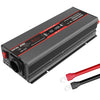 DATOUBOSS 1200W Pure Sine Wave Inverter, 12V to 230V AC Car Power Converter, Peak Power 2500W with EU Sockets, USB Ports and LED Display for Household Appliances, Car, Caravan, Truck