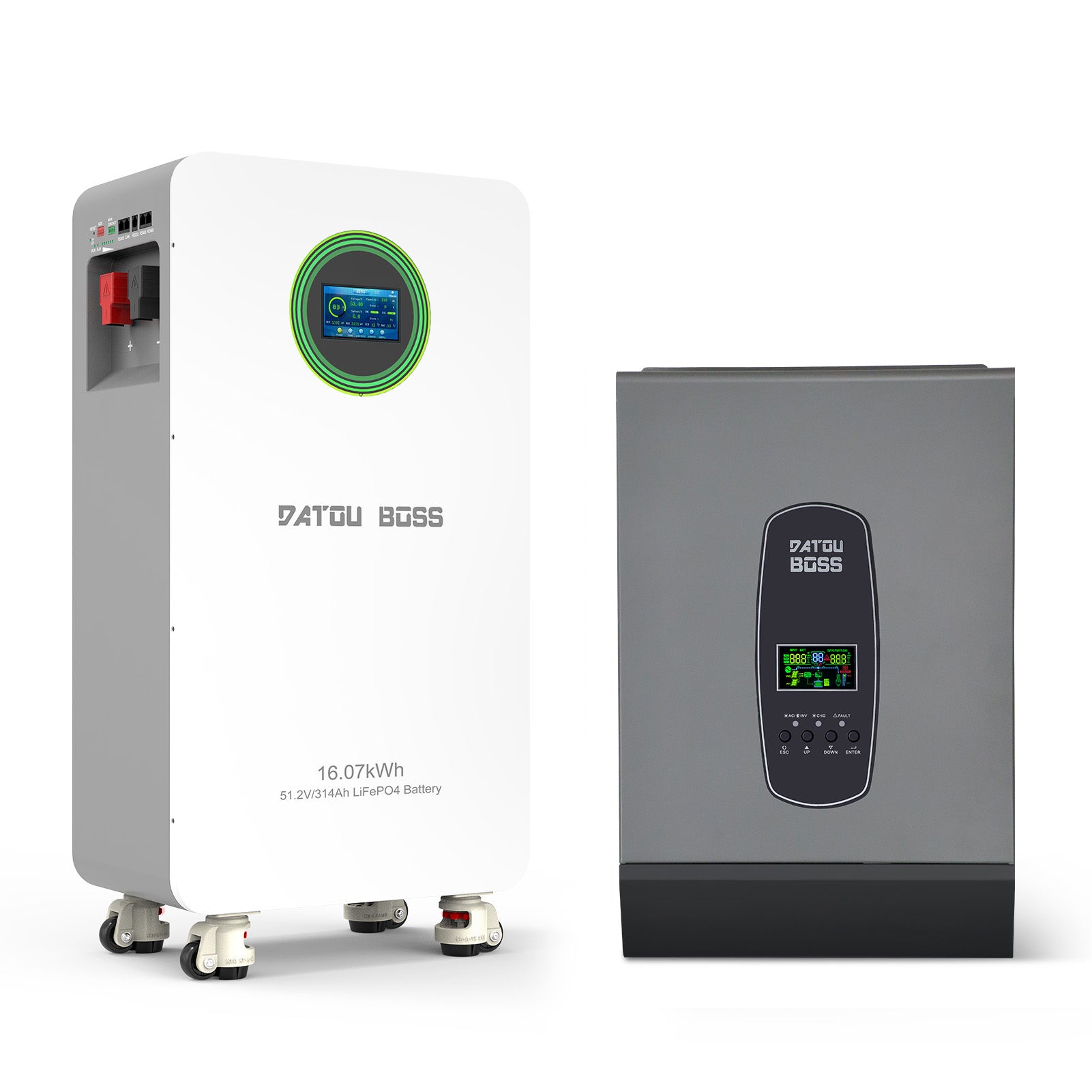 DATOUBOSS 48V 6.2kW 16kWh Solar Home Storage Backup Off Grid Kit 314Ah LiFePO4(210A BMS) + 6200W Solar Hybrid Inverter 120A MPPT, 48VDC to 230VAC, 8500W PV Input, 27A, BMS Protection, Lightning Protection, for Solar Home RV Energy Storage