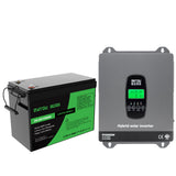 DATOUBOSS 3300W Hybrid Inverter 24V, Hybrid Solar Inverter On Grid, Υποστηρίζει Λειτουργία Χωρίς Μπαταρίες, 24V DC σε 220/230V AC, Σύστημα Προστασίας BMS, με 150A MPPT για μπαταρίες 24V (Συμβατό με WiFi0)