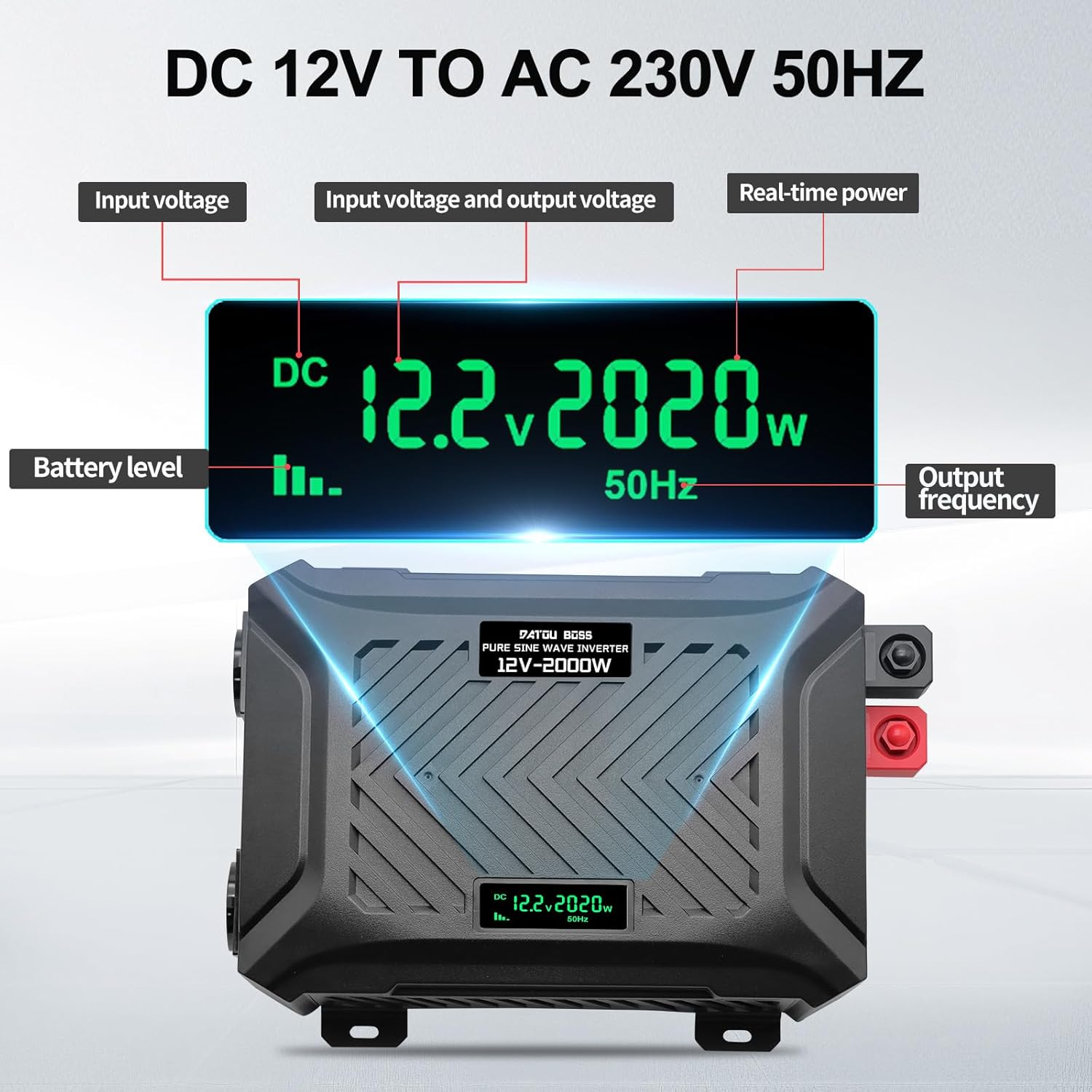 DATOUBOSS Rechargeable Lifepo4 Batteries Voltage Converters Inverter