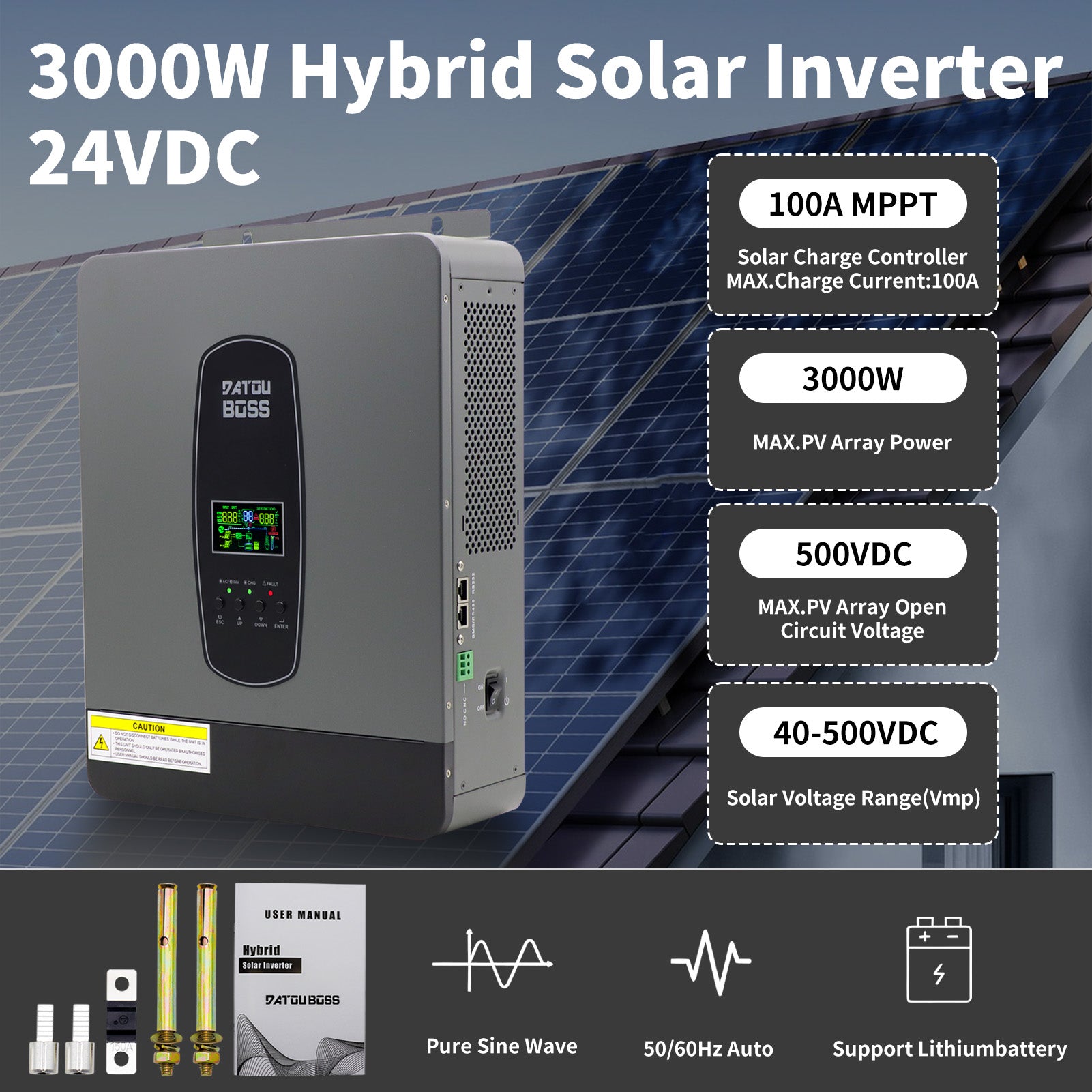 Hybrid solar inverter