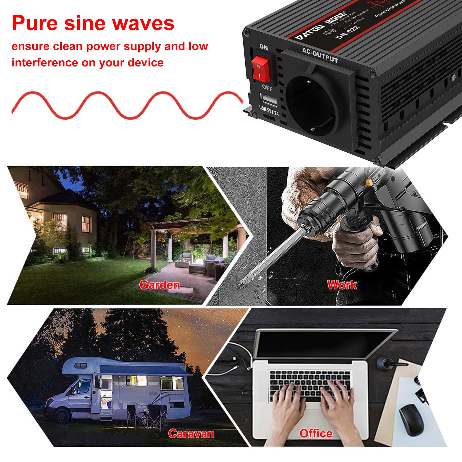 DATOUBOSS Rechargeable Lifepo4 Batteries Voltage Converters Inverter