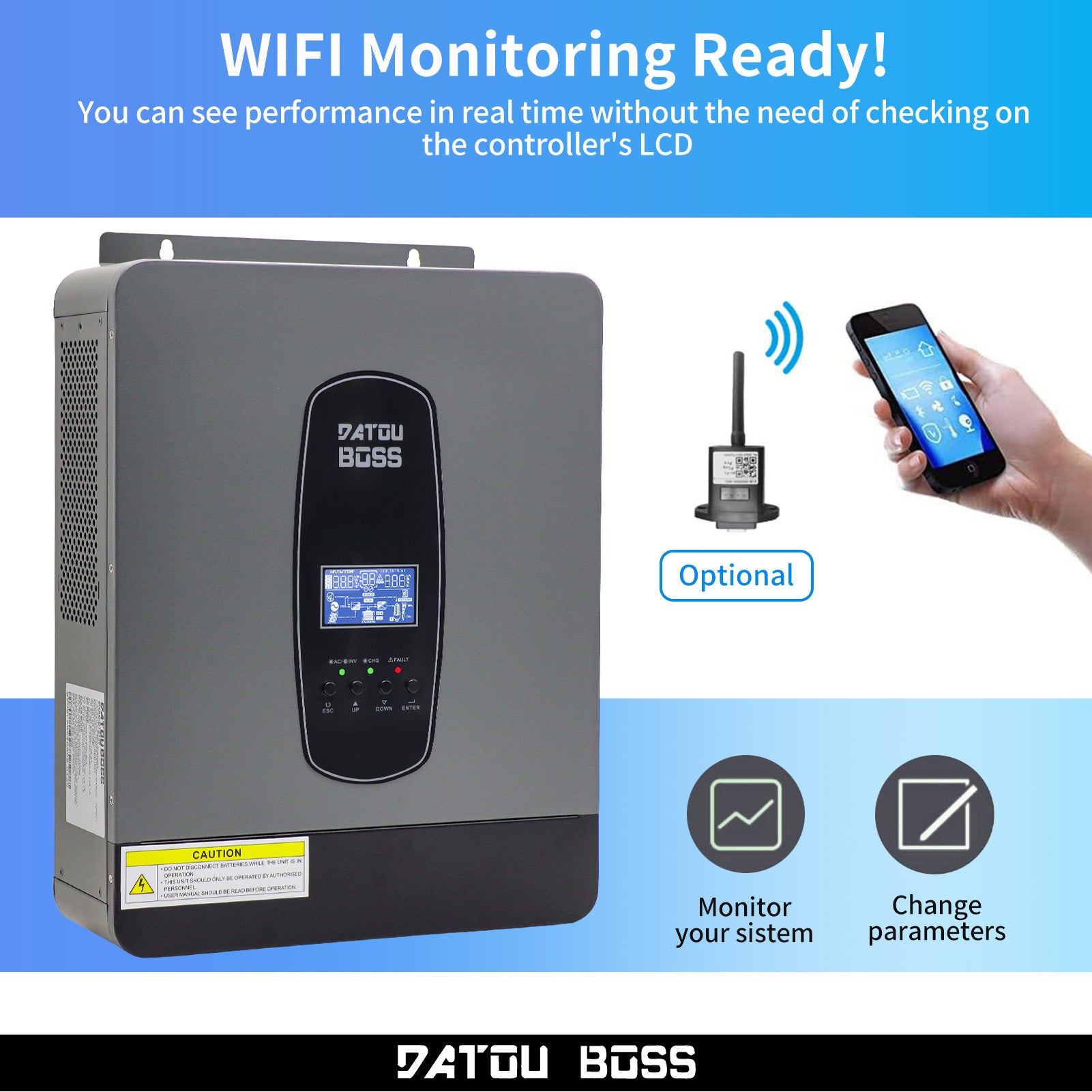 DATOUBOSS Rechargeable Lifepo4 Batteries Voltage Converters Inverter