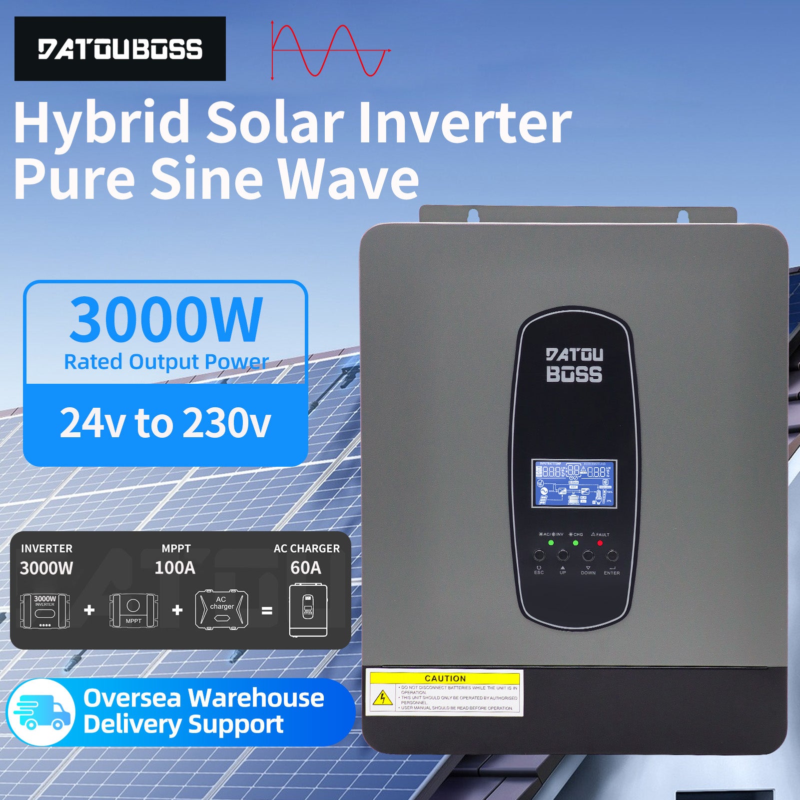 DATOUBOSS Rechargeable Lifepo4 Batteries Voltage Converters Inverter