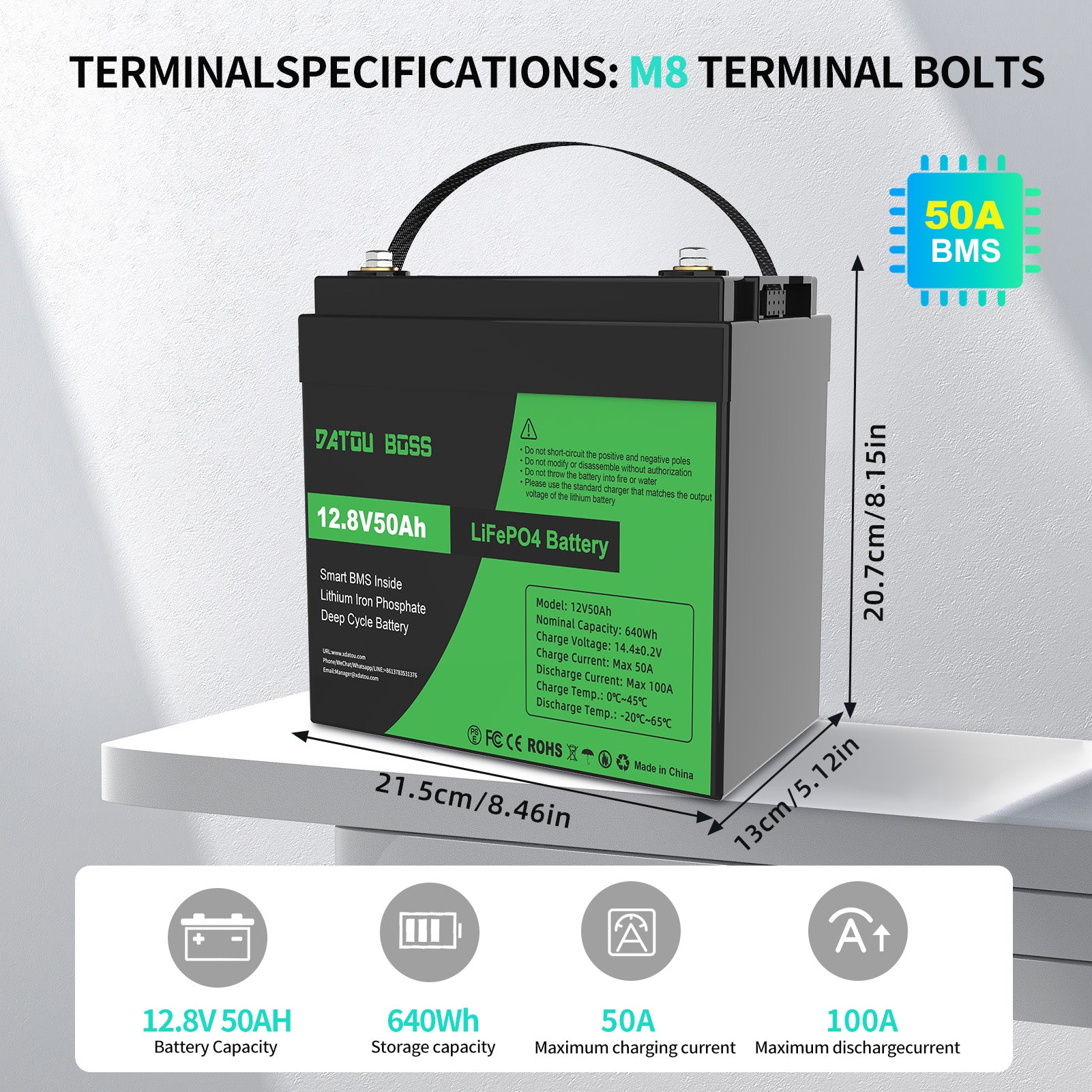 DATOUBOSS Rechargeable Lifepo4 Batteries Voltage Converters Inverter