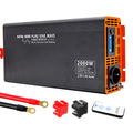 DATOUBOSS 2000W Pure Sine Wave Inverter, 12V to 230V AC Voltage Converter, Peak Power 4000W with 1 EU Socket, LCD Screen, 1 Type-C and 1 USB Ports for Household Appliances, Motorhome Car, Truck
