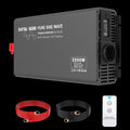 DATOUBOSS 2000W Pure Sine Wave Inverter, 12V to 230V AC Voltage Converter, Peak Power 4000W with 1 EU Plug, LCD Display and Radio Remote Control for Trucks, Motorhomes, Home, Camping, Household