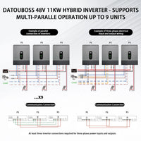 DATOUBOSS Rechargeable Lifepo4 Batteries Voltage Converters Inverter