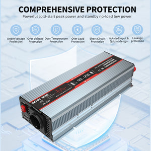 DATOUBOSS 12V-230V Inverter with Multi-Protect Safety: Overload, Short Circuit and Leakage Protection