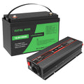 DATOUBOSS 12.8V 100Ah LiFePO4 battery and 1200W pure sine wave inverter combo, built-in smart BMS