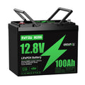 DATOUBOSS 12.8V 100Ah LiFePO4 battery, BCI Group 24 size with smart BMS for RV and marine use