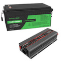 DATOUBOSS 12V 300Ah LiFePO4 Lithium Battery with 200A BMS + 1800W Pure Sine Wave Inverter 12V to 230V AC, 3600W Peak, EU Sockets, USB Ports & LED Display, Solar Deep Cycle Power System for RV, Car, Caravan, Truck & Off - Grid Home - DATOUBOSS Rechargeable Lifepo4 Batteries Voltage Converters InverterSP-DT-DNB1800W-12V-12V300A-A01-EU