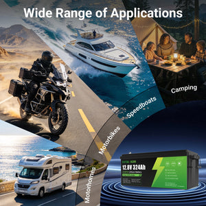 DATOUBOSS 12V 324Ah LiFePO4 Battery | 200A Smart BMS | Bluetooth & Low-Temp Protection | 15000 Cycles for RV, Solar - DATOUBOSSSP-DT-12324-A01-EU