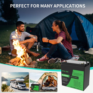 DATOUBOSS compact 50Ah lithium battery, reliable energy for outdoor office, tents, and portable car fridges