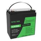 DATOUBOSS 12.8V 50Ah LiFePO4 battery, perfect for kayak fish finders, trolling motors, and camping