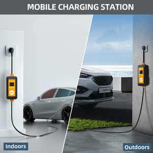 DATOUBOSS 16A 3.5KW Portable EV Charger Type 2 with Schuko Plug | 8-16A Adjustable, IP66 Waterproof Mobile Charging Station for IEC 62196-2 EVs - DATOUBOSSSP-EVCDQ16A3.5KW-01-EU