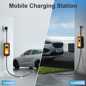 DATOUBOSS 16A 3.5KW Portable EV Charger Type 2 with Schuko Plug | 8-16A Adjustable, IP66 Waterproof Mobile Charging Station for IEC 62196-2 EVs - DATOUBOSSSP-EVCDQ16A3.5KW-01-EU
