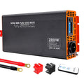 DATOUBOSS 2000W pure sine wave inverter, 12V to 220V power converter with multi-function LCD display