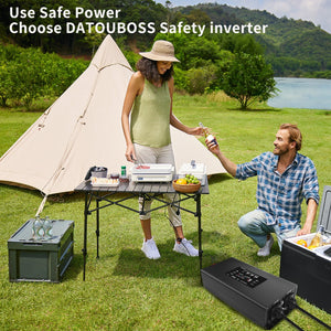 DATOUBOSS 2000W Pure Sine Wave Inverter, 12V to 230V AC Voltage Converter, Peak Power 4000W with Remote Control 2 EU Sockets, 3 USB, 1 Type - C Converter Voltage Converter for Car, Motorhome - DATOUBOSS Rechargeable Lifepo4 Batteries Voltage Converters InverterSP-DT-DN03-2000W-12V-A-EU
