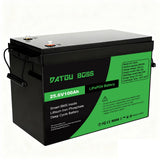 DATOUBOSS 25.6V 100Ah LiFePO4 battery, built-in smart BMS, deep cycle solar energy storage