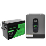 DATOUBOSS 24V 3000W Hybrid Solar Inverter + 24V 100Ah LiFePO4 Battery (100A BMS), 100A MPPT, Pure Sine Wave 24V DC to 220/230V AC for RV & Backup Power Systems - DATOUBOSSSP-DT-24100-2430-EU