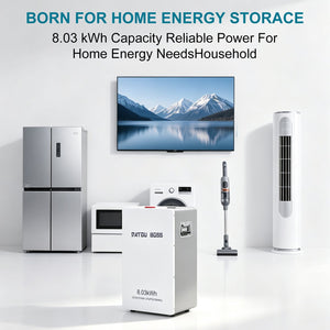 DATOUBOSS 24V 3300W Hybrid Solar Inverter + 8kWh 314Ah LiFePO4 Battery (150A BMS), 150A MPPT, Bluetooth Mobile App Control, On-Grid Compatible for Home Backup & Off-Grid Systems - DATOUBOSSSP-DT-24314-2433M-EU