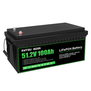 DATOUBOSS 48V 100Ah LiFePO4 Lithium Battery with 200A BMS – Deep Cycle Battery for Golf Cart, RV, Solar Home System & DIY Applications - DATOUBOSS Rechargeable Lifepo4 Batteries Voltage Converters InverterSP-DT-51.2V100A-B01-US