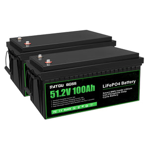 DATOUBOSS 48V 100Ah LiFePO4 Lithium Battery with 200A BMS – Deep Cycle Battery for Golf Cart, RV, Solar Home System & DIY Applications - DATOUBOSS Rechargeable Lifepo4 Batteries Voltage Converters InverterSP-DT-51.2V100A-B01-US-2