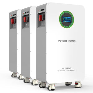 DATOU BOSS scalable energy storage, three 16.07kWh LiFePO4 batteries in parallel for large capacity backup