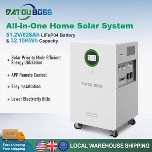 DATOUBOSS 48V 6200W Hybrid Inverter + 628Ah LiFePO4 Battery Portable Power Supply with LCD Touch Screen, Detachable, and Wheels, suitable for large - capacity solar energy storage systems/RVs/home energy storage systems - DATOUBOSS Rechargeable Lifepo4 Batteries Voltage Converters InverterSP-DT-JC-6232-A-EU