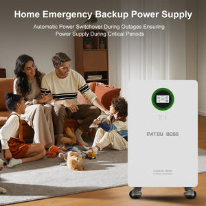 DATOUBOSS 48V 6200W Hybrid Inverter + 628Ah LiFePO4 Battery Portable Power Supply with LCD Touch Screen, Detachable, and Wheels, suitable for large - capacity solar energy storage systems/RVs/home energy storage systems - DATOUBOSS Rechargeable Lifepo4 Batteries Voltage Converters InverterSP-DT-JC-6232-A-EU