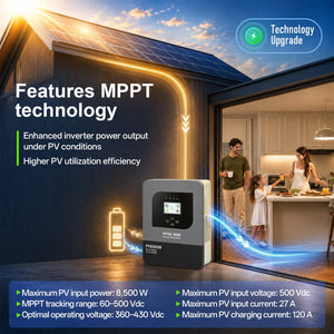 DATOUBOSS 48V 6200W Solar Hybrid Inverter, 230V AC Output, IP54 Dust and Water Protection, 120A MPPT, 8500W Maximum PV Input, Battery-Free Operation, BMS Protection, Compatible with WiFi 04 - DATOUBOSSSP-DT-4862FL-01-EU