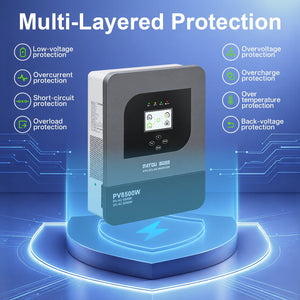 DATOUBOSS 48V 6200W Solar Hybrid Inverter, 230V AC Output, IP54 Dust and Water Protection, 120A MPPT, 8500W Maximum PV Input, Battery-Free Operation, BMS Protection, Compatible with WiFi 04 - DATOUBOSSSP-DT-4862FL-01-EU