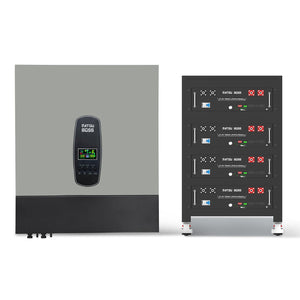 DATOUBOSS 20.48kWh home storage system with hybrid inverter and four 51.2V 100Ah parallel rack batteries