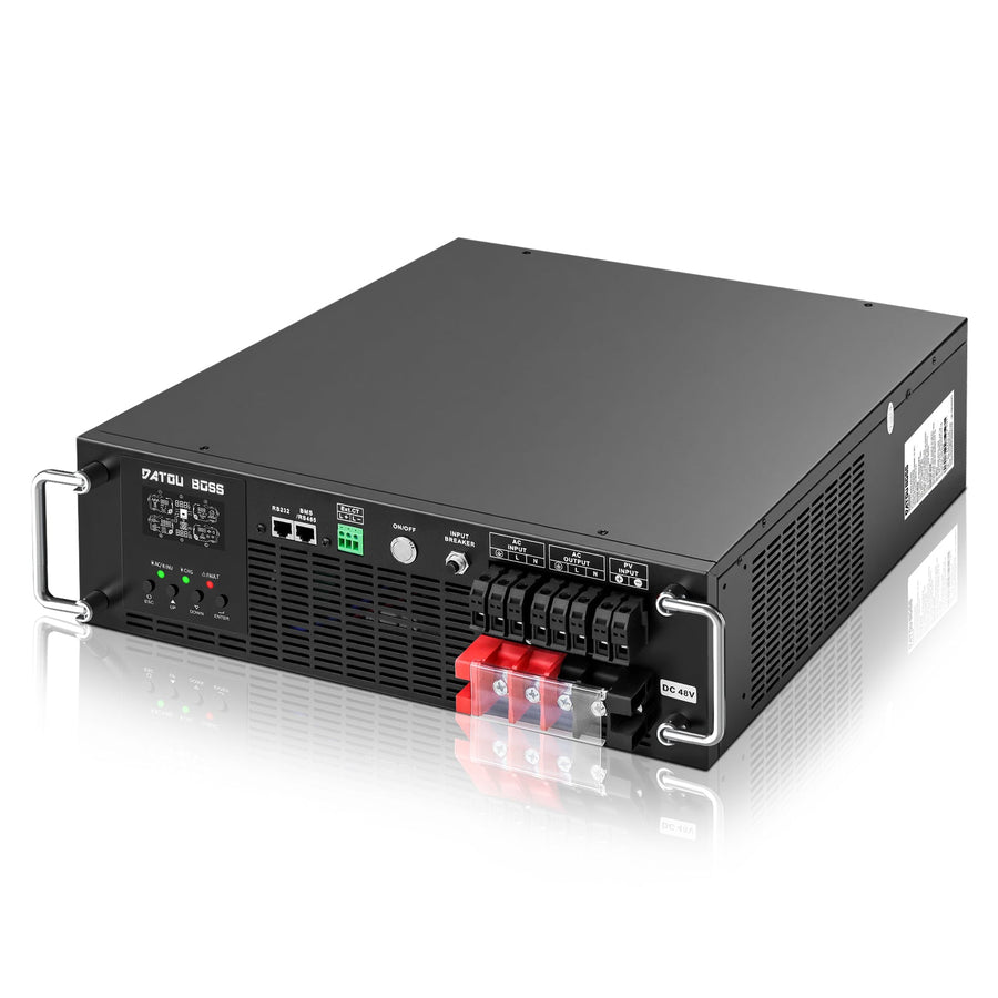 DATOUBOSS 6200W Pure Sine Wave Solar Hybrid Inverter, 48VDC to 230VAC, 120A MPPT, 8500W PV Input, 3U Rack Mount, Built-in UPS Function, Battery-Free Operation, 27A PV Input, BMS Communication, Anti-Backflow Protection, Off-Grid & Grid-Connected Compatible