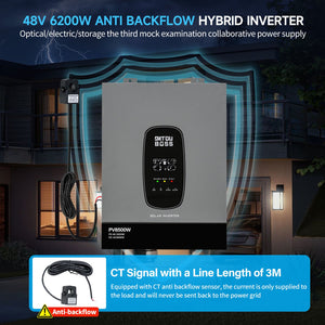 DATOUBOSS 6200W Solar Hybrid Inverter 48VDC to 230VAC, 120A MPPT, 8500W PV Input, Battery - Free Operation, BMS Protection, 27A PV Input, Lightning & Anti - Backflow Protection, Off - Grid & Grid - Connected Compatible (Compatible with WiFi 04) - DATOUBOSS Rechargeable Lifepo4 Batteries Voltage Converters InverterSP-DT-4862SQ-A-EU