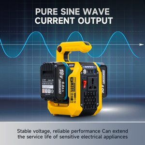 DATOUBOSS Dual Large - Capacity Battery Slots 500W Inverter, Supports 10000mAh+ Any Capacity Lithium Batteries, Dual Slot 8 - 15 Hours Runtime! Dual Type - C 18W×2 + USB 5V2A + Swappable UK AC Outlet, with 500lm Floodlight（Battery pack not included） - DATOUBOSS Rechargeable Lifepo4 Batteries Voltage Converters InverterSP-B25-DT-DAC500W-A-EU