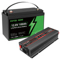 DATOUBOSS 12.8V 100Ah LiFePO4 battery and 1200W pure sine wave inverter, all-in-one off-grid power kit